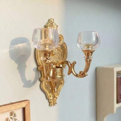 POKOJA LAND 娃娃屋微型复古吊灯装饰、绘画、地毯、咖啡桌配件、微景观装饰、DIY微型家居场景、适合业余爱好者和发烧友的收藏礼物