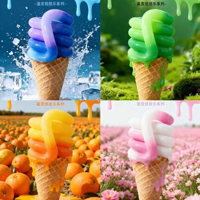 1pc 2026 New Stress Relief Twist Toy, Thermochromic Purple Butterfly , Perfect Gift For Friends, Family, Interaction, Birthday, Valentine's Day, New Year