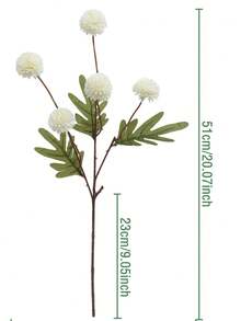 1/3支人造绒面菊花、蒲公英、绣球花束摆件，仿真花茎，适用于DIY花束、婚礼装饰、花园派对、婴儿派对、门廊、家居桌面装饰 - 多色 - 查看 12