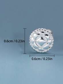 HuooNew 1 Pair 925 Sterling Silver Small Hoop Earrings With Micro-Inlaid Zirconia, Unisex Style Gift - Silver - View 2