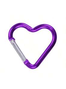 Heart-Shaped Carabiner, Aluminum Alloy Spring Clip Keychain, Self-Locking Key Chain Clip, Suitable For Fishing, Hiking, Travel, Home, Running, Adventure And Camping Activities - Multicolor - View 12