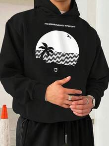 Men Outdoor Hoodies & Sweatshirts - Black - View 1