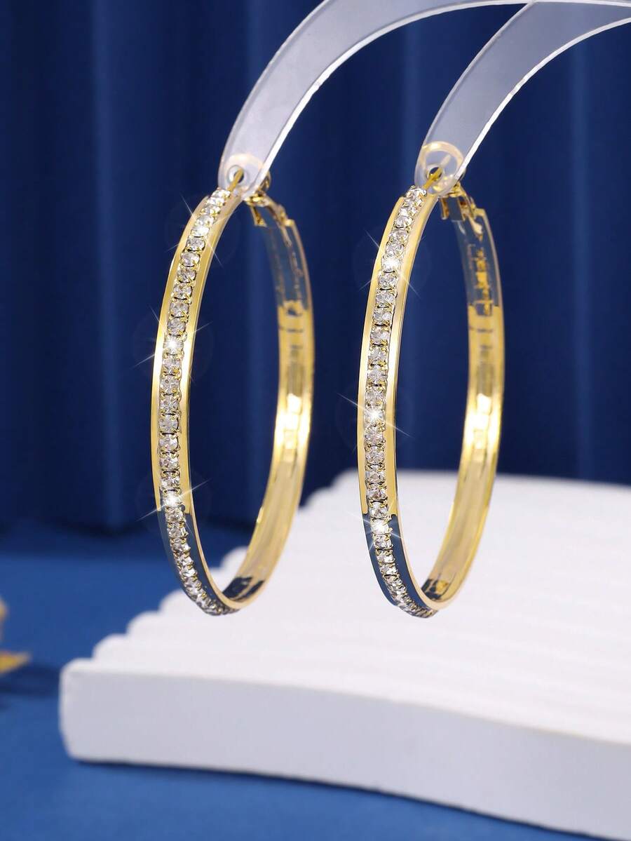 1对百搭优雅女士耳环，时尚高贵，适合日常佩戴、通勤和聚会场合。 - 白色紅 - 查看 1