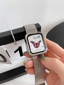 Hard Material Electroplated Gold Hollow Frame Compatible With Apple Watch Case 38MM 40MM 41mm 42MM 44MM 45MM 46MM 49mm , Protective Case For Watch Enthusiasts Replacement Watch Case Smart Watch Smartwatch Protection Cover Watch Case NO Glass Compatible With Apple Watch Ultra 11 10 SE 9/8/7/6/5/4/3/2/1 - Hollow Out - View 6