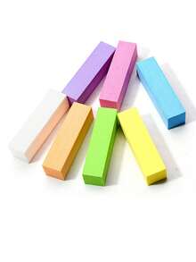 3片/5片/10片装指甲抛光块，中/细砂粒 100/180 抛光块，适用于亚克力指甲、凝胶指甲油，三合一专业修脚美甲抛光套装；1片/3片/10片/20片装指甲抛光块，中/细砂粒 100/180 抛光块，适用于亚克力指甲、凝胶指甲油，三合一专业修脚美甲抛光套装 - 彩色 - 查看 6