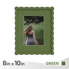 1pc/3pcs Wavy Design Photo Frame For Wall & Tabletop Decoration, Artistic Creative Home Decor With Multi-Color Waves - 7 Standard Sizes 4x4in, 4x6in, 5x7in, 6x6in, 8x8in, 8x10in, 11x14in - Modern Stylish Interior Accent, Fun Picture Frames, Scalloped Picture Frame- Graduation Wedding Gift (Random Photo Paper) - 波浪形 - 查看 45