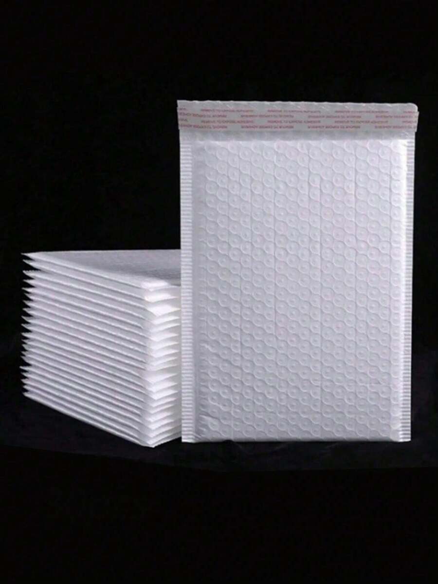 30个装加厚聚乙烯气泡信封，白色气泡信封包装袋，适用于小型企业、运输信封、包装袋、邮寄信封、运输用品，可用于书籍、衣物、包裹、单件物品递送、小型企业包装、加厚透明气泡袋、泡沫气泡内衬 - 白色 - 查看 1
