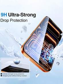 3pcs/Pack High Definition Screen Protector Compatible With IPhone 17 Pro Max/17/17Air/17Pro/16/16Plus/15Pro/14/13, Shatterproof Tempered Glass [9H Hardness] [99.99% High Transparency] [Compatible With Phone Cases] - Clear - View 11