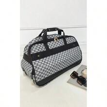 IKRUSH Thea Checked Print Travel Large Trolley Bag - Coffee - View 3