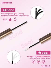 80D Spiky & Wispy Cluster False Eyelashes Set, Fluffy & Thick Personal Fake Lashes, Glue & Remover, Tweezer & Lash Comb, DIY Cartoon Eyelash Extension - Multicolor - View 6