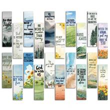 20 Pcs Christian Bible Verse Bookmarks - Watercolor Scenery Scripture Book Markers, Inspirational Religious Gifts For Book Lovers, Church Members, Bible Study, Women And Men - Multicolor - View 7