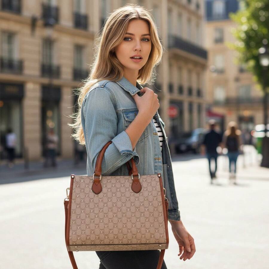 Women's Handbag Luxury Brand Wedding Tote Bag LaytonVivian Prestige Edition LV8043 Simple Elegant Minimalist Vintage - Màu be - Xem 1