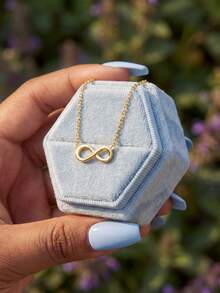 1件装无限符号项链，925纯银镶嵌立方氧化锆，适合各种场合，生日礼物，优雅之选 - 無限符號項鍊 - 查看 4