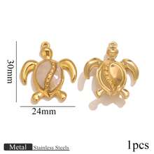 1件不锈钢贝壳、海星、树叶吊坠，海洋沙滩主题饰品，家居手工DIY项链、耳环、手链首饰制作材料 - 吊墜 - 查看 12