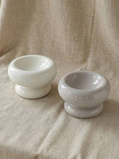 PETSIN 1pc Modern Glossy Ceramic Pet Bowl - Chic Minimalist Design, Non-Slip Elevated Feeder For Cats & Dogs, Stylish Pet Food/Water Dish For Home Decor Enthusiasts