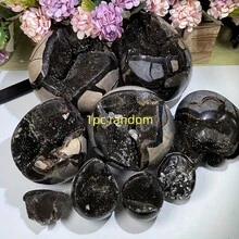 1件天然龟背石玛瑙龙蛋摆件 | 天然矿物展示品,适合家居装饰和收藏礼品,造型独特,呈龙蛋状 - 黑色 - 查看 17