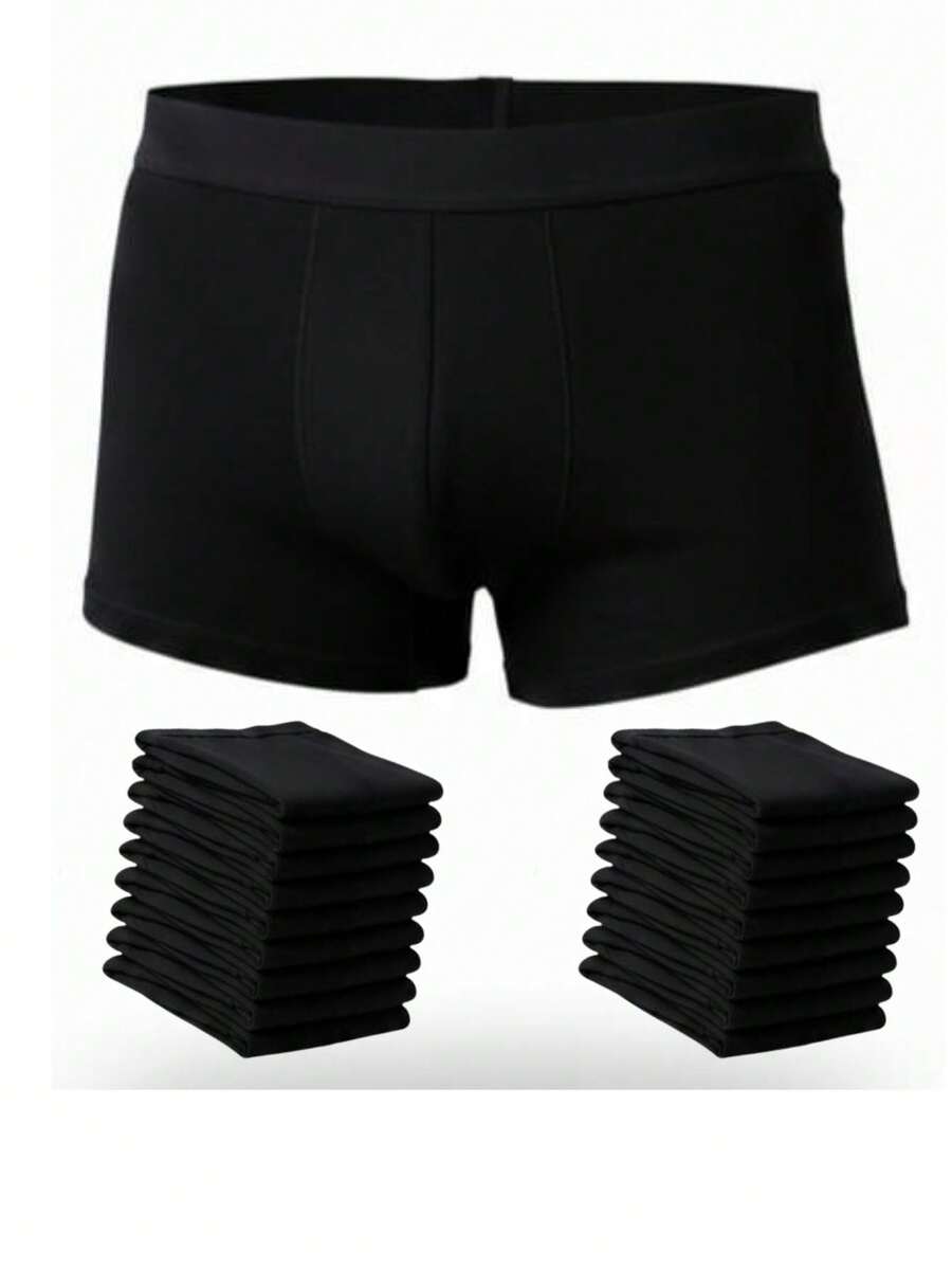 5-Pack Men's Premium Cotton Boxer Briefs – Comfort And Perfect Fit - Negro - Ver 1