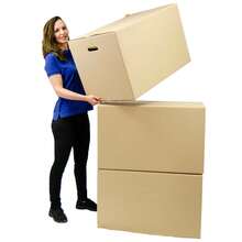 40 Extra Wide Cardboard Packing Moving Boxes Double Walled Popular Choice - Rectangle - View 6
