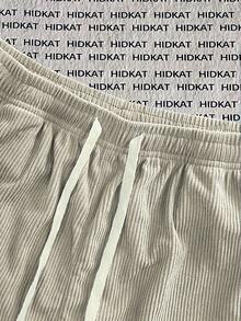 Women's Corduroy Joggers - Elastic Waist With Drawstring, Solid Color, Soft & Comfortable For Fall/Spring - 卡其色 - 查看 3