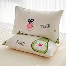 1 pezzo/2 pz Federa e copricuscino decorativo con motivo fragola comodo, stile cartone animato Ins con stampa digitale, design con tasca, federa morbida, resistente a pieghe, scolorimento e macchie, adatto per camera da letto, divano, soggiorno, decorazione domestica, decorazione autunnale, forniture per il ritorno a scuola - Multicolore - Visualizzare 4