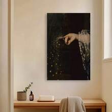 Framed Canvas Magical Sorceress Art, Not AI, Fairy Wand Print, Spellcaster Art, Vintage Hand, Sparkles And Stars, Vintage Poster, Witchy Art, D&D Wall Art - 五彩繽紛 - 查看 5