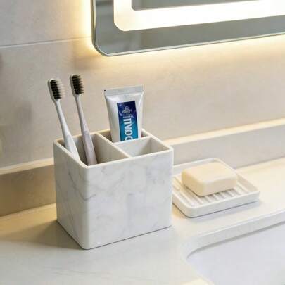 Silicone Toothbrush Holder, Soap Dish, Hotel Bathroom Amenities, Toothbrush Holder, Makeup Brush Organizer Set