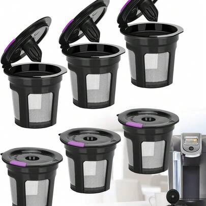 1pc/4pcs Reusable 2.0 Version Stainless Steel Coffee Filter, Refillable Coffee Capsules, Mesh Single Cup Filter Compatible With 1.0 Or 2.0 Coffee Machines