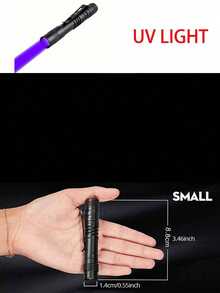 1支LED手电筒，高亮度便携防水迷你LED手电筒，带夹子，多功能便携式笔式手电筒，适用于露营、户外应急、钓鱼照明、露营配件 - 黑色 - 查看 16