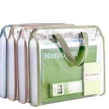 Túi đựng hồ sơ xếp ly bằng nhựa PVC có tay cầm, 13 ngăn đựng vừa phong bì A4, hộp đựng tài liệu nhiều lớp trong suốt, thích hợp cho gia đình, trường học, văn phòng. - Mảnh duy nhất - Xem 5