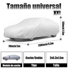 Universal Funda Para Coche Impermeable Protección Solar/Polvo,Resistente al polvo y a la lluvia, Apto para uso diario,Altas temperaturas y tiempo lluvioso o nevado,Grande y Extra Grande - XXL-5,3*2,0*1,5 M - Ver 2