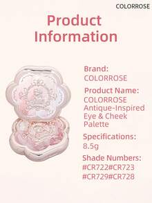 COLORROSE 浮雕彩妝盤，霧面亮片眼影盤，高顯色，長效閃耀眼影，絲滑輕盈平滑，附鏡子，高光修容腮紅粉全合一彩妝盤 - CR723 - 查看 8