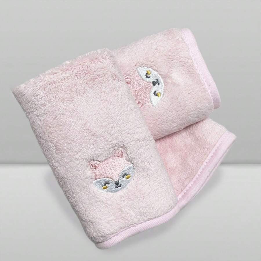 Kit de Paninhos de Boca Power Sec para bebês - Laço Bebê (3 unidades) - Rosa Bebê - Visão 1