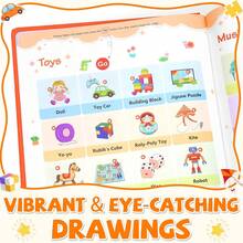 My First English Sound Toys – English Learning Talking Book For Kids 2-6 Years Old, 470+ Words, 21 Themes, Fun Word Game Book For Educational Language - 珊瑚橙 - 查看 5