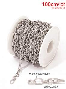 100厘米厚不锈钢金色链条，适合DIY男女项链、手链、珠宝链配件 - DIY鏈條 - 查看 10