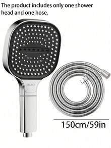 3 piezas Ducha de mano cuadrada de alta presión con filtro, ducha de pared de plástico con masaje, ducha de lluvia ahorradora de agua, 3 modos y botón ajustable de la boquilla, boquilla anti-obstrucción, diseño cuadrado ahorrativo de agua, estilo minimalista moderno - Multicolor - Ver 22