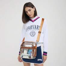 LATMAP Clear Bag For Women, Clear Crossbody Fanny Pack Stadium Approved, Small Clear Purse For Concerts Festival, Stadium Approved 10.7x 4.5 X 11.5 Clear Transparent Purse Bag For Concerts Sports Events Festivals,Clear Bag Concert,Mother's Day Gift - 棕色 - 查看 2