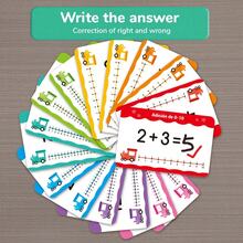 beartale 16pcs Hook And Loop Number Cards, Children's Basic Addition Practice Learning Toy, Double-Sided Multiplication Table Flash Cards, Pre-School Math Rapid Calculation Training, Classroom Whiteboard Teaching Tool - Multicolor - View 6