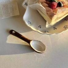 1pc Coconut Coffee Cup, Ceramic Material, Milky Coconut Meat + Coconut Shell, Latte Coffee Cup, Niche Creative Mug, Breakfast Household Water Cup - Multicolor - View 7