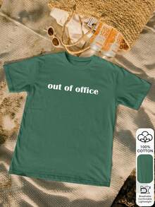 Camiseta de manga corta de 100% algodón con estampado de letra 2026, camiseta de verano, camiseta estampada, atuendo de verano casual, camiseta de algodón, top de verano, camiseta estampada inspirada en el estilo urbano oriental, estampado gráfico, camiseta de verano, camiseta de mujer, top, ropa de verano, vacaciones, viaje, estilo de playa, vestimenta minimalista de resort - Verde - Ver 6