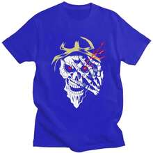 Custom Overlord Skull T Shirt For Men 100% Cotton Tshirt Casual Tee Skeleton Ainz Ooal Gown T-Shirt - Black - View 8