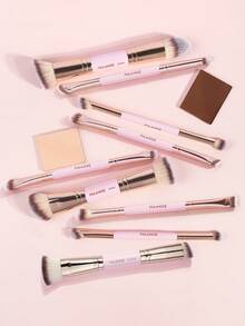 MAANGE Bộ cọ trang điểm cao cấp 1/2/5/10 chiếc, mềm mại, bền bỉ, chuyên nghiệp dùng cho kem nền, phấn phủ, phấn má hồng, che khuyết điểm, tạo khối, phấn mắt, phấn bắt sáng, phù hợp với dạng lỏng, kem và phấn bột, dùng để tán đều và pha trộn, là món quà tuyệt vời dành cho phụ nữ và các cô gái. - Hồng - Xem 6