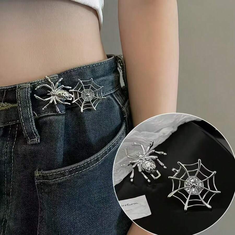 Đai nịt bụng điều chỉnh được cho nữ, có khóa kim loại hình mạng nhện có thể tháo rời, dụng cụ định hình eo.