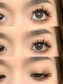 120pcs Segmented Cartoon Puppy Shaped False Eyelashes, Round Big Eyes Cute Design, Suitable For Photography, Party, Date, Daily Wear, For Women & Girls, Suitable For Beginners - C - View 4