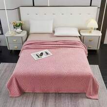 Frazada de Lisa tamaño queen, ultra suave y cálida, diseño minimalista, adecuada para invierno, fácil de limpiar y mantener, perfecta para dormitorio o sala, regalo ideal para cualquier ocasión. - Rosa - Ver 2