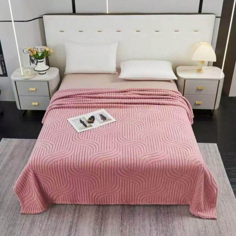 Frazada de Lisa tamaño queen, ultra suave y cálida, diseño minimalista, adecuada para invierno, fácil de limpiar y mantener, perfecta para dormitorio o sala, regalo ideal para cualquier ocasión.