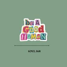 胖猫贴纸，趣味猫咪贴纸，猫咪表情包贴纸，爱猫人士礼物，疯狂贴纸，胖猫贴纸，可爱猫咪贴纸 - 做个好人乙烯基贴纸，同理心倡导者贴纸，亮面笔记本电脑贴纸，一次性使用，传递人道主义信息，适合贴在水瓶、办公室或日常佩戴，亲肤，易于粘贴，励志设计 - 光膜 - 查看 12