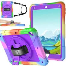 360°旋转支架肩带保护套，带笔槽，高防护平板电脑保护套 - 多彩紫 - 查看 6