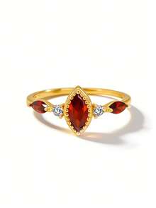 S925纯银恶魔之眼戒指，百搭日常佩戴，适合女性，可叠戴，浪漫情人节礼物 - 彩色 - 查看 9