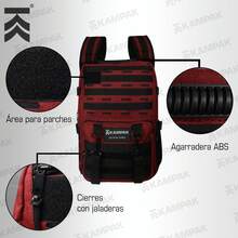 Super Mochila Kampak Ep40 Multiusos P/ Laptop Ajustable - Rojo - Ver 9
