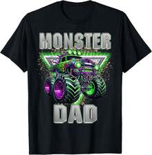 Hot Trending T-Shirt With Funny Monster Truck Dad Fathers Day Monster Truck Are My Jam - màu đen - Xem 2